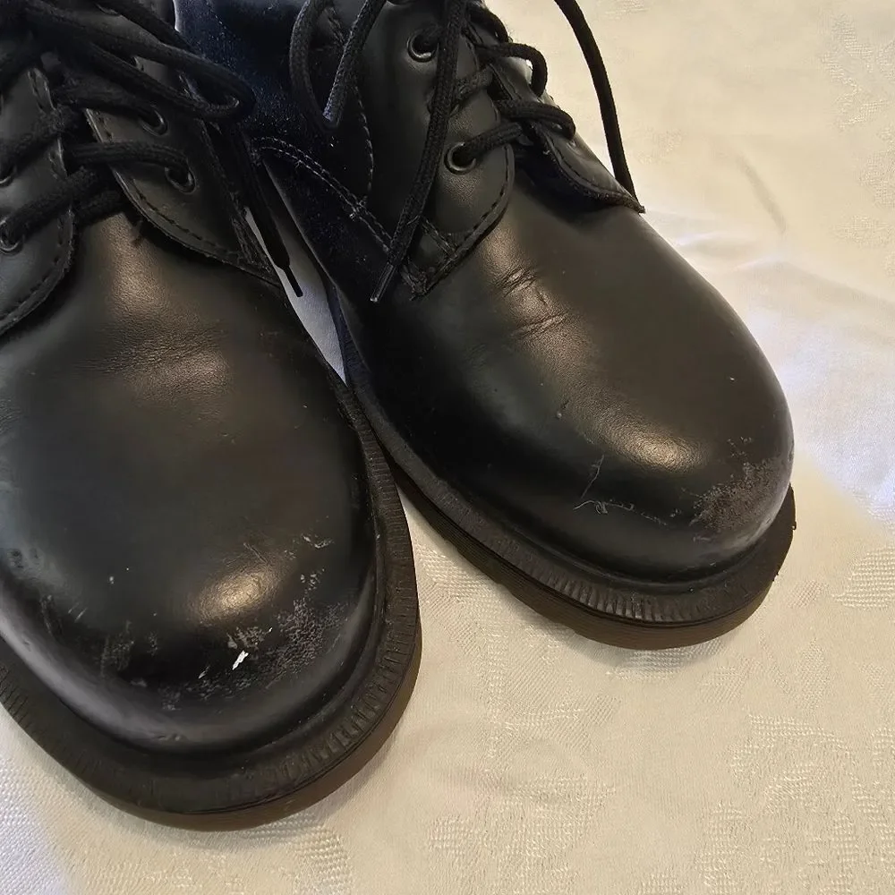DR MARTENS 2215 Safety‎ Steel Shoe Size 7 Mens Black Distressed